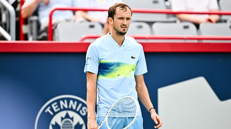 Daniil Medvedev was dumped out of the Canadian Open in the second round. - null