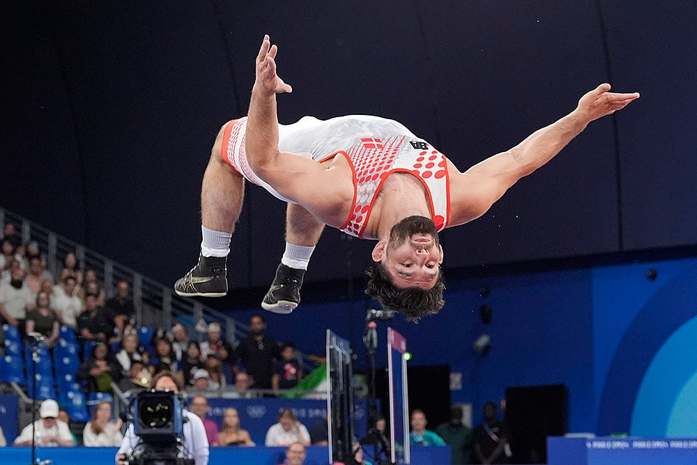 2024 Paris Olympics DAY 13 Photo_mens Greco-Roman 87kg bronze medal wrestling match