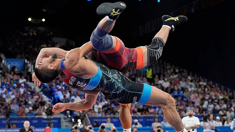 2024 Paris Olympics DAY 13 Photo_mens Greco-Roman 67kg bronze medal wrestling