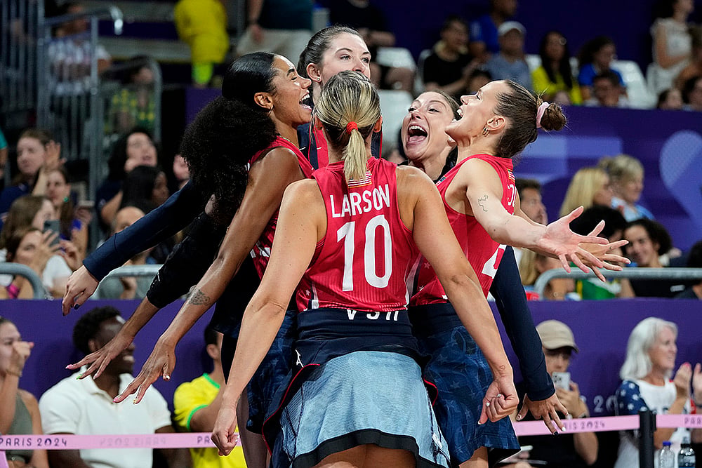 2024 Paris Olympics DAY 13 Photo_Womens volleyball semifinal match against Brazil vs United States