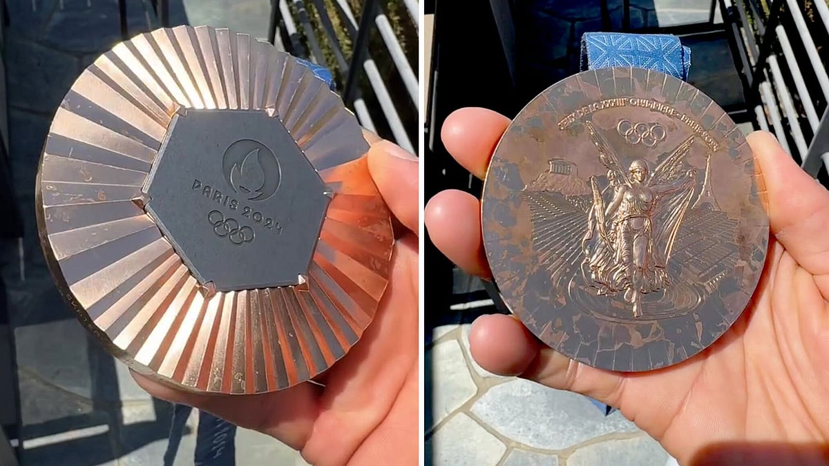 American skateboarder Nyjah Huston has posted pictures of 2024 Paris Olympics bronze medal quality.