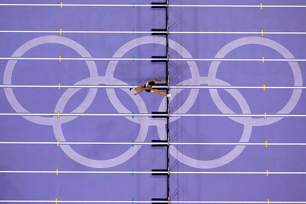 2024 Paris Olympics DAY 13 Photo_Sydney McLaughlin-Levrone during womens 400-meter hurdles final 