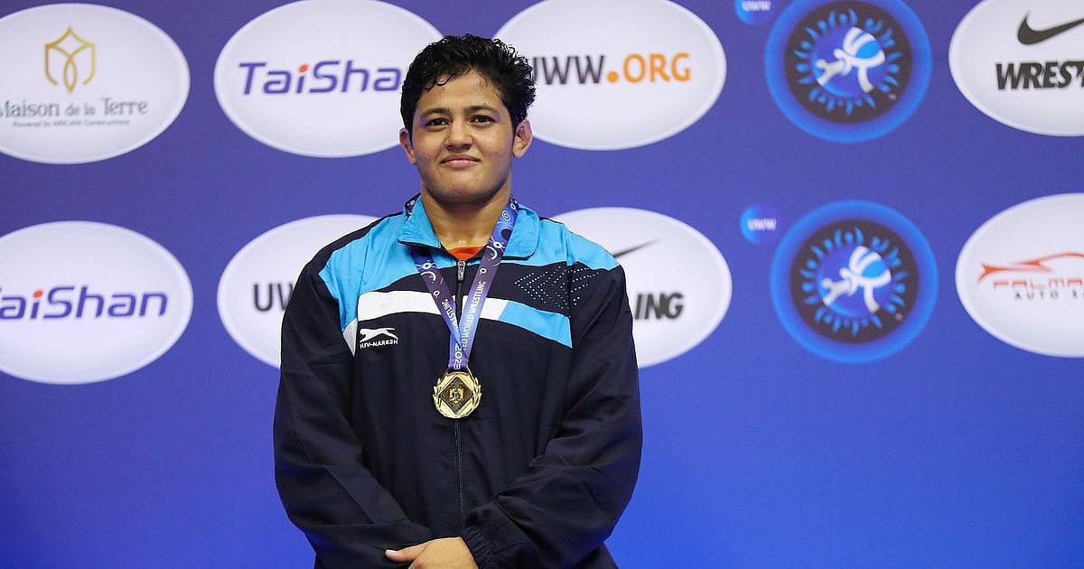 File/United World Wrestling : Reetika Hooda will be the last Indian athlete to compete at the Paris Olympics.