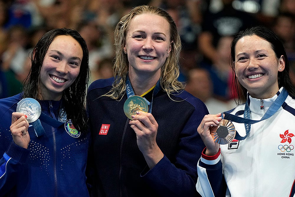 2024 Paris Olympics swimming medalists_womens 100-meter freestyle 