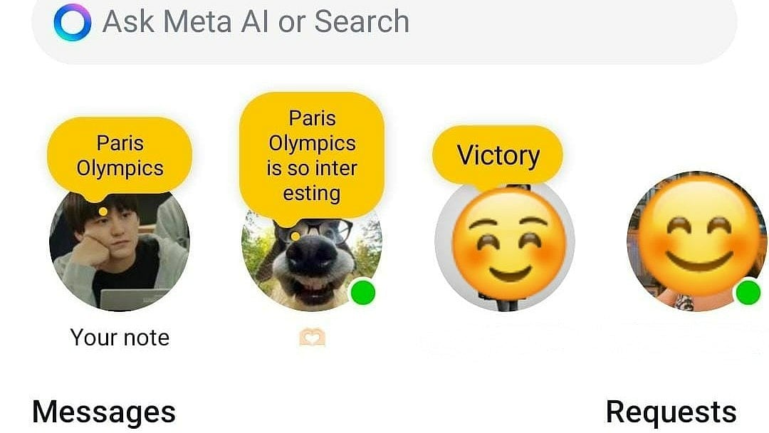Instagram notes turned golden.