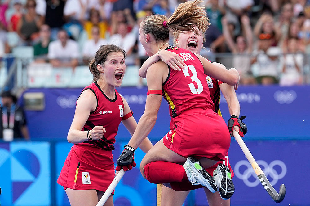 2024 Paris Olympics Day 14_Womens bronze medal hockey between Argentina and Belgium