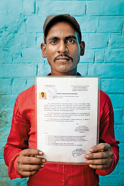 Govind Paswan, a former bonded labourer from Bihar
