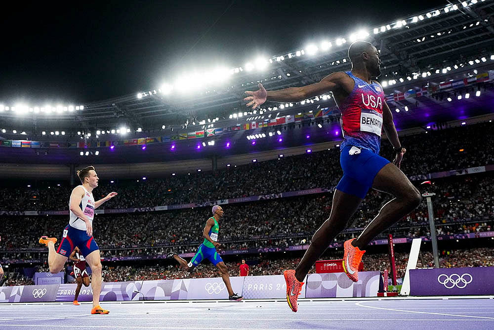 2024 Paris Olympics_Mens 400-meter hurdles final_Rai Benjamin_4
