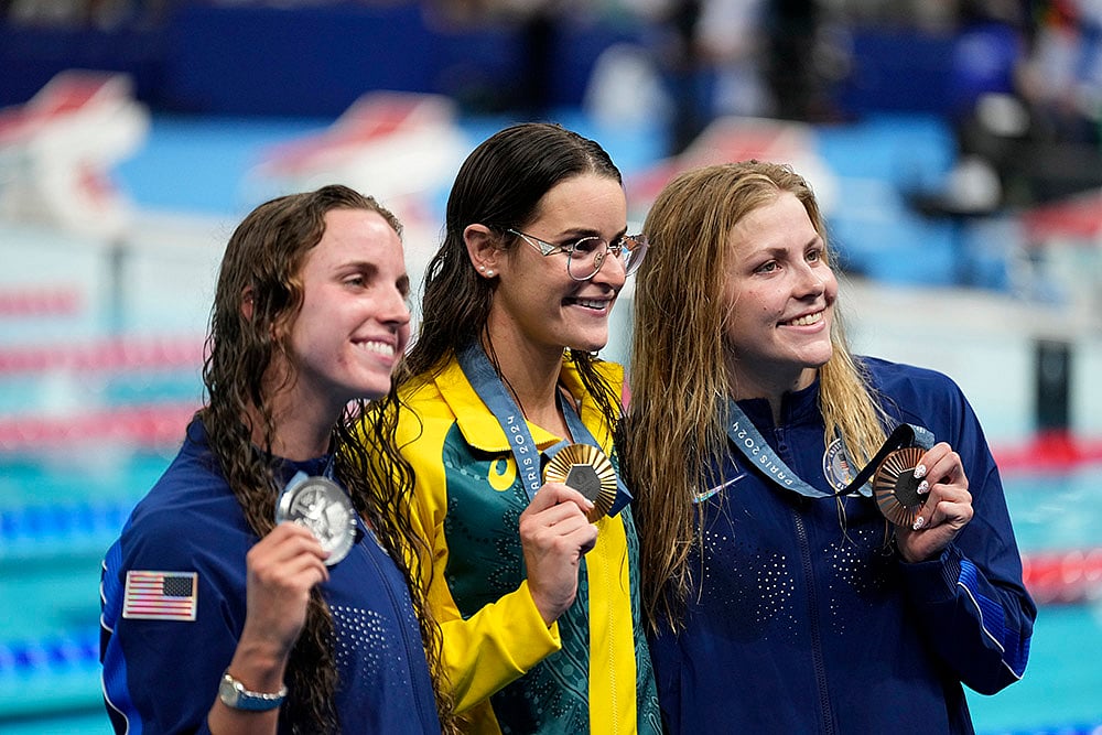 2024 Paris Olympics swimming medalists_womens 100-meter backstroke