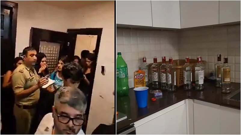Alcohol and hookahs were found at the flat |