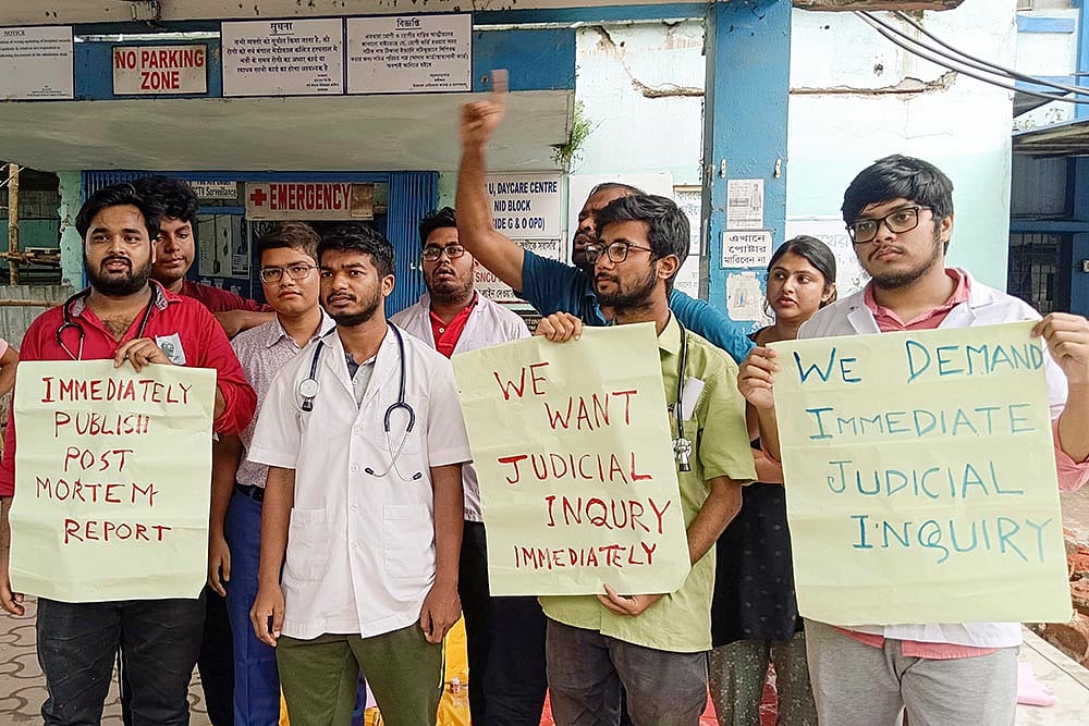 Medical students protest
