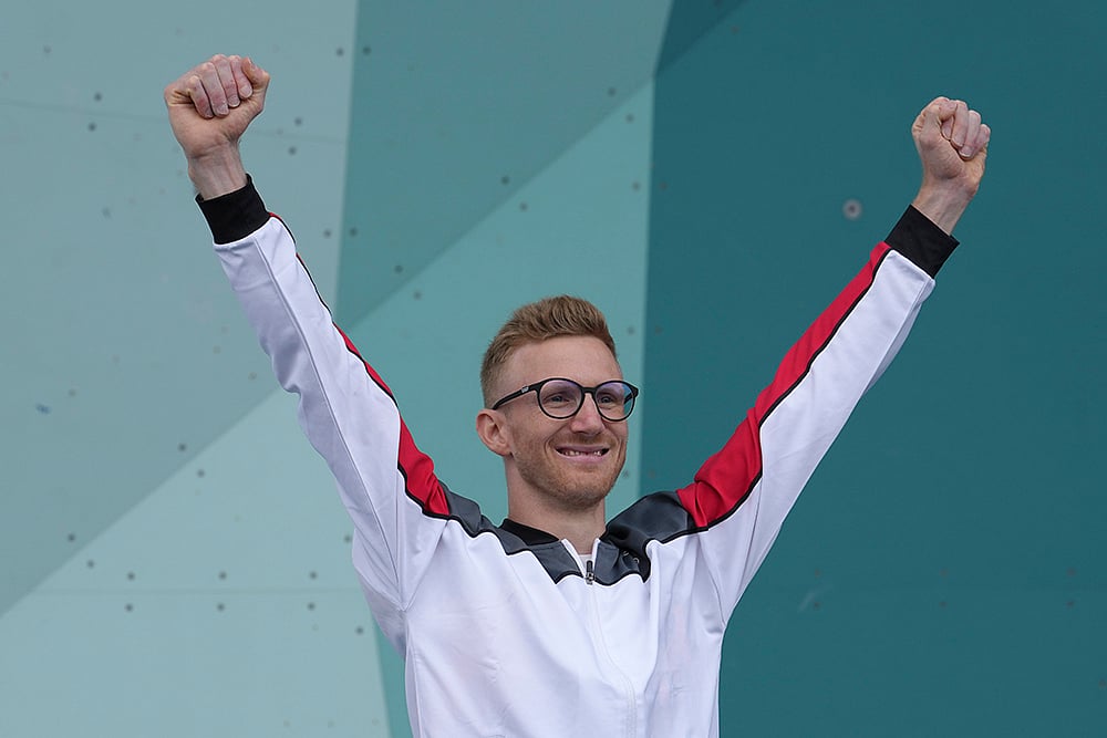 2024 Paris Olympics sport climbing_mens boulder and lead final bronze medallist Jakob Schubert