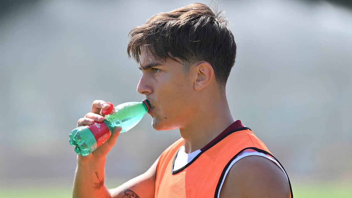 Paulo Dybala in Roma training.