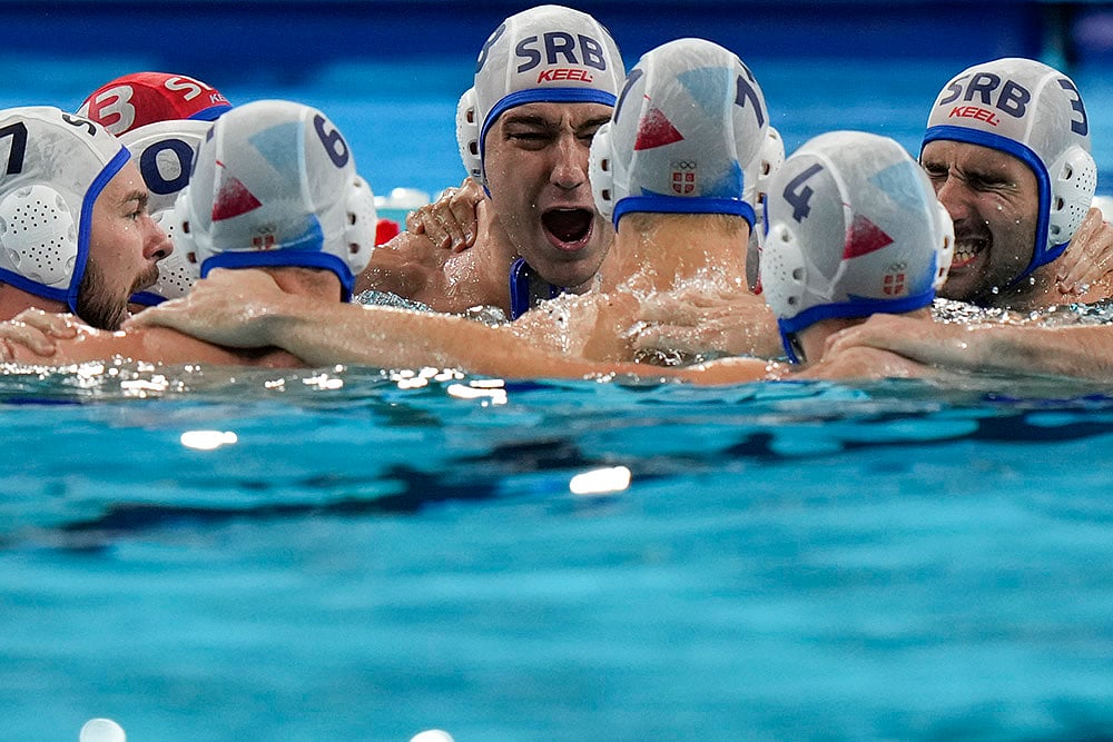 2024 Paris Olympics Day 16 Photo Gallery_water polo gold medal match between Serbia and Croatia