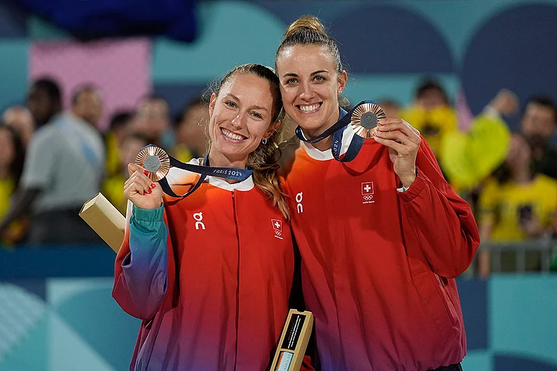2024 Paris Olympics Beach Volleyball medalists_Switzerland won the bronze medal