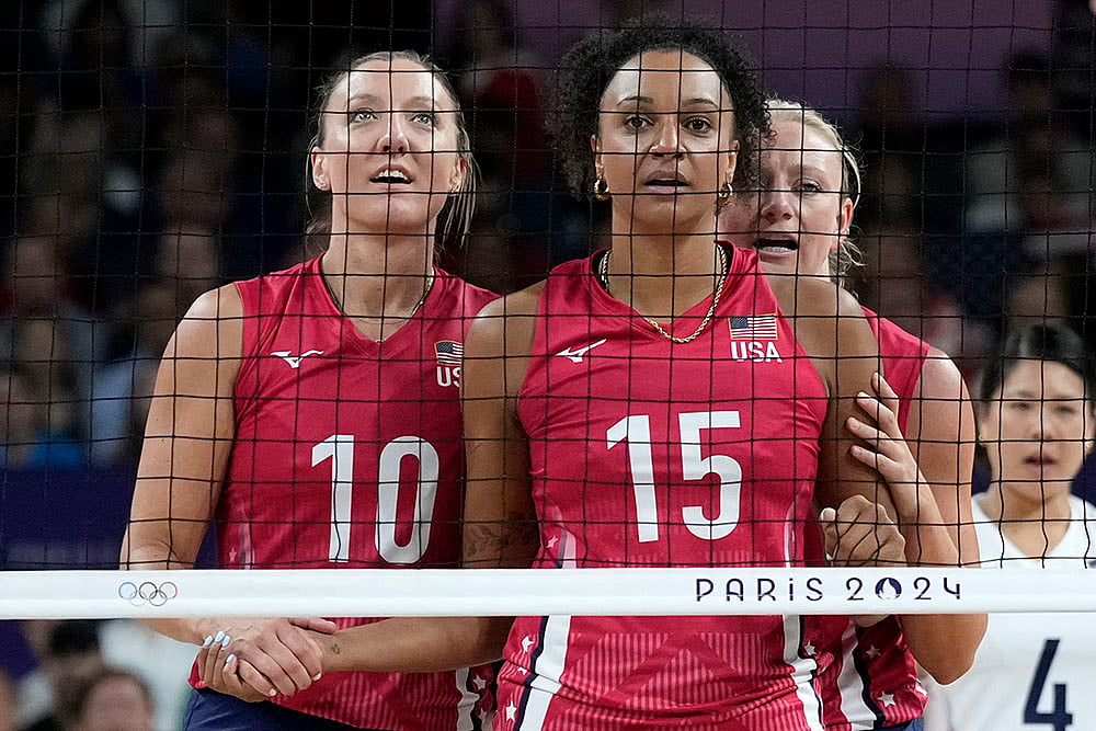 2024 Paris Olympics Day 16 Photo Gallery_womens volleyball gold medal match United States vs Italy