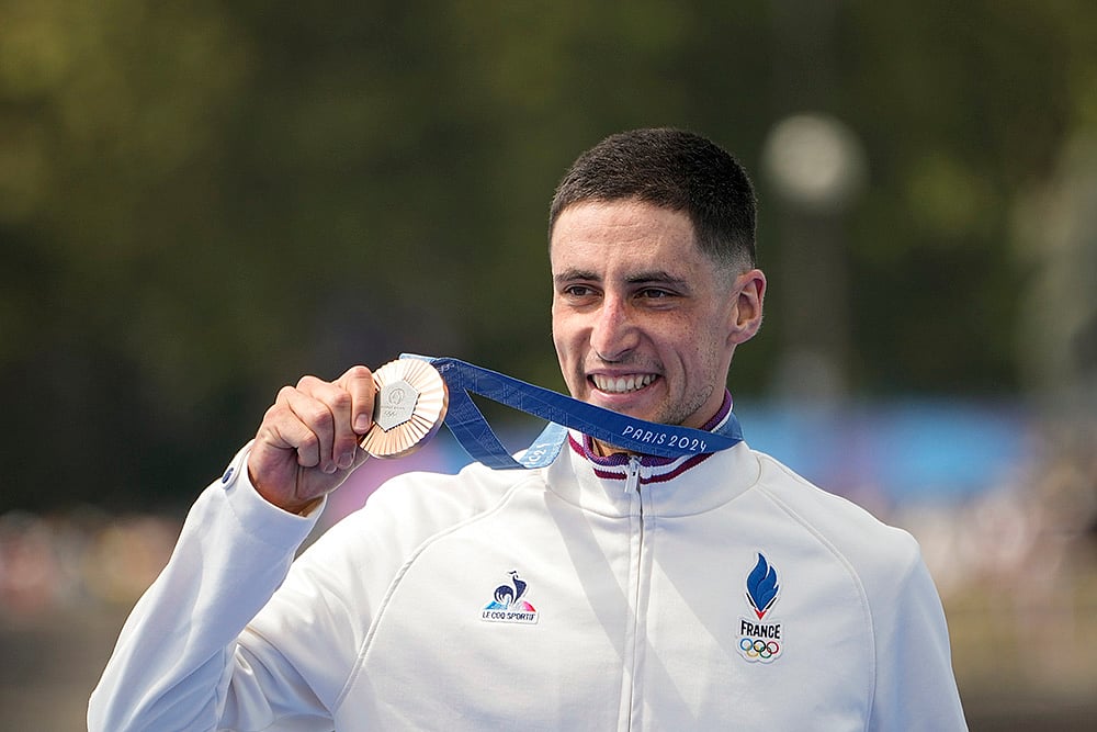 2024 Paris Olympics Triathlon Medallists_Bronze medalist Frances Leo Bergere