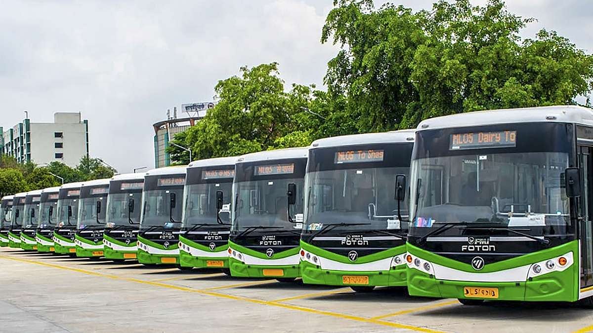 PTI : Electric bus depot is Delhi