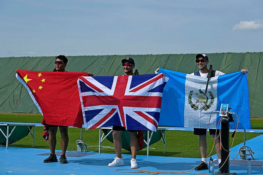 2024 Paris Olympics Shooting Medallists_Trap mens final