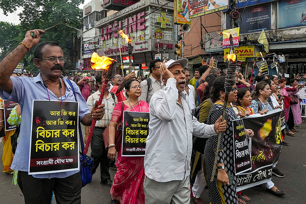 Photo: PTI/Swapan Mahapatra : Protest in Kolkata