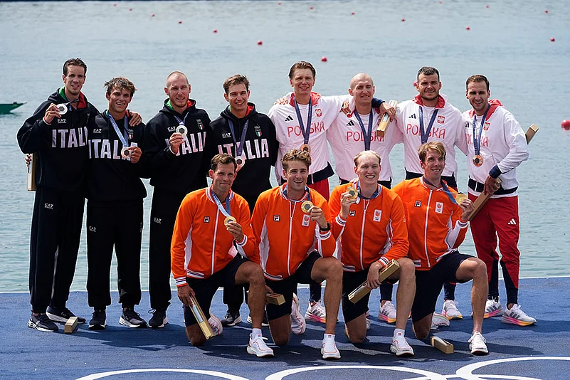 2024 Paris Olympics Rowing Medallists_Mens quadruple sculls rowing