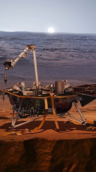 Nasa’s Mars Insight Lander on Mars's surface |