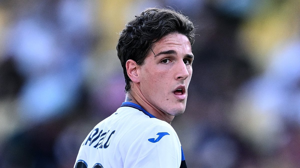 Nicolo Zaniolo in pre-season action for Atalanta.