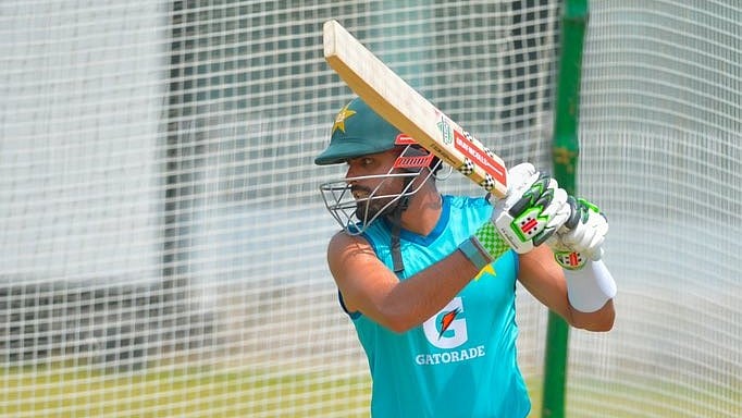 X/babarazam258 : Babar Azam practices ahead of the BAN Tests.