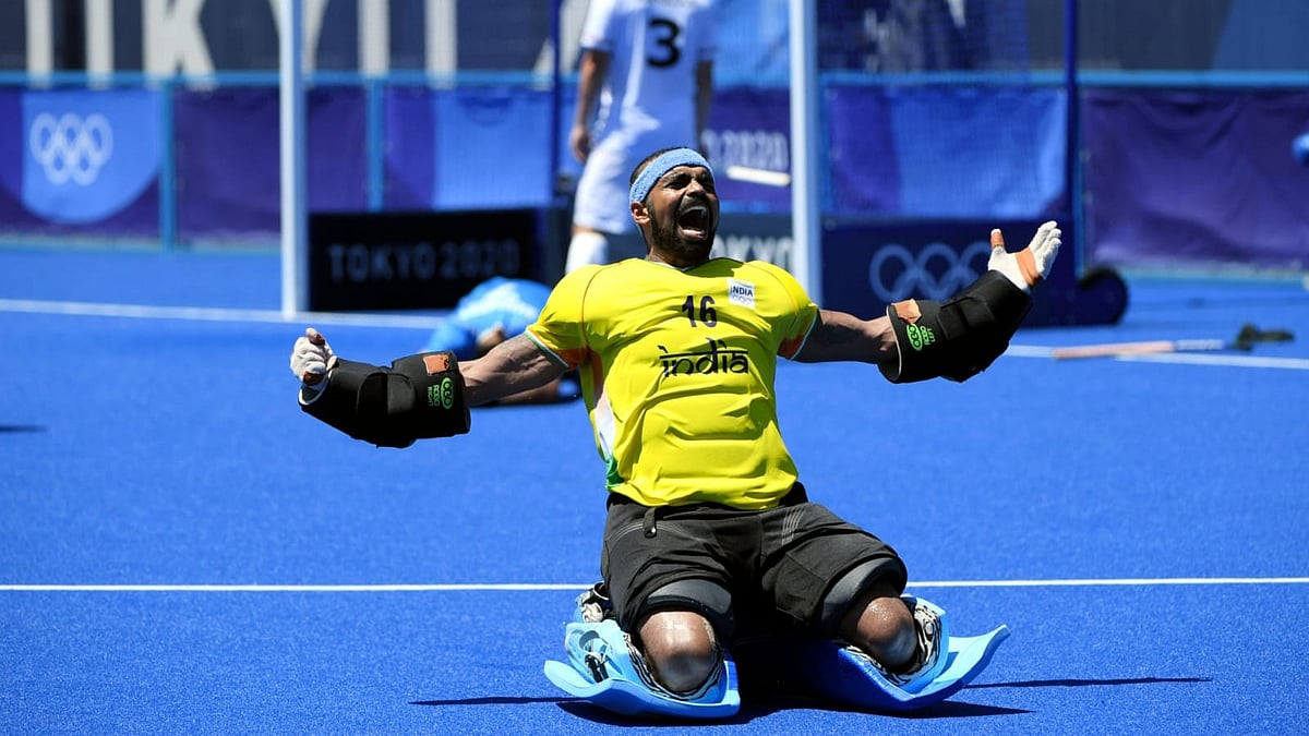 Indian goalkeeper PR Sreejesh - X/Thiagggggggo