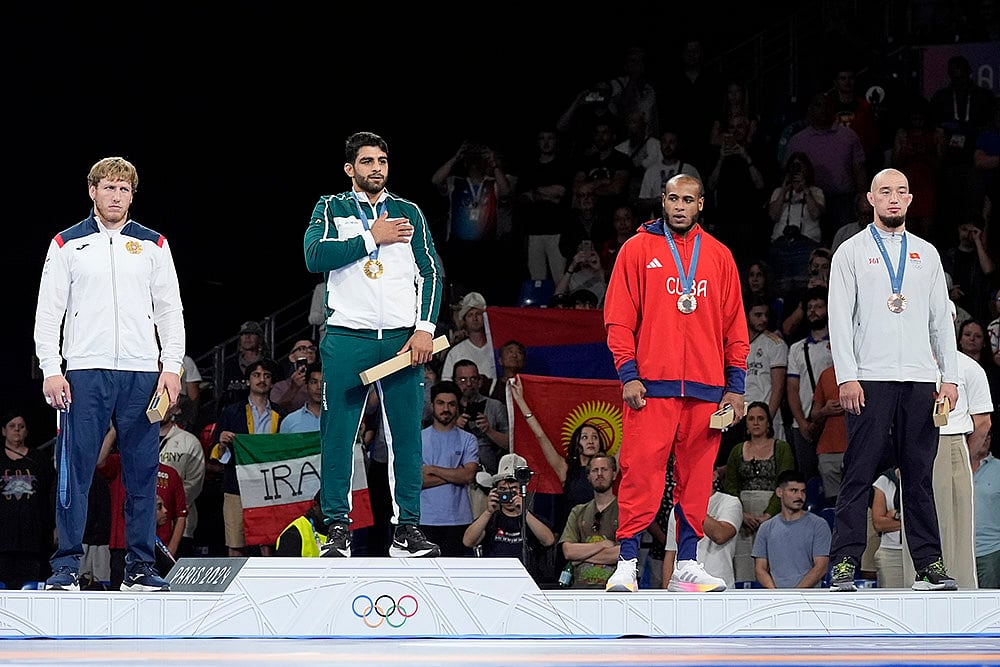 Paris Olympics Mens Greco-Roman wrestling Medallists_mens Greco-Roman 97kg wrestling