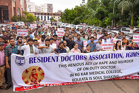 Doctor's protest at IGIMS in Patna