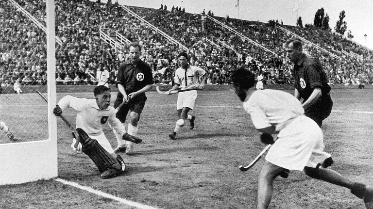 File photo of the Indian men's hockey team in action at the 1936 Berlin Olympics - Official Olympics website