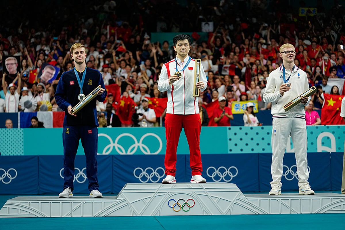 Fan Zhendong, Truls Moregard & Felix Lebrun