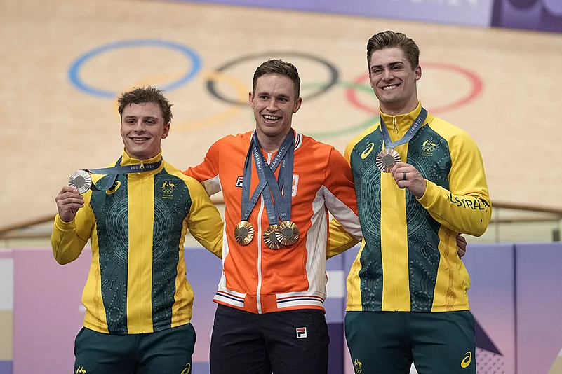 2024 Paris Olympics Track Cycling Medallists_mens keirin event