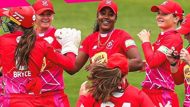 X | The Hundred  : The Oval Invincible women at the Hundred 2024. 