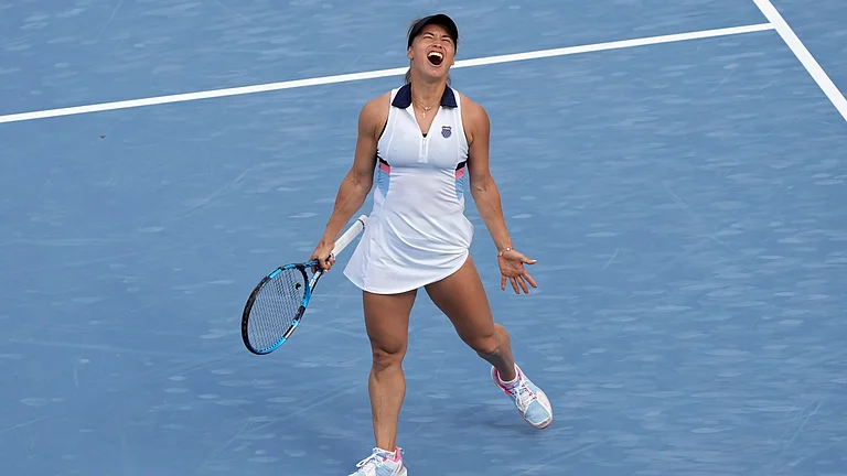 Yulia Putintseva is only the fourth player in the past four decades ranked outside the WTA's top 20 to claim wins over the top two on multiple surfaces in a season. - null