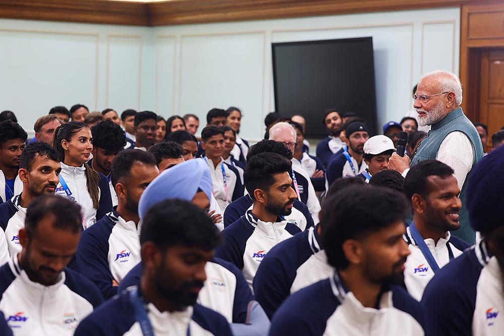 Indian Olympics Contingent meets PM