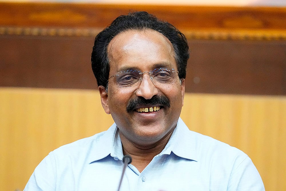 ISRO Chairman S Somanath addresses the media in Sriharikota