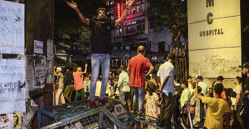PTI : An incident of vandalism reported at Kolkata's RG Kar Hospital on protest night