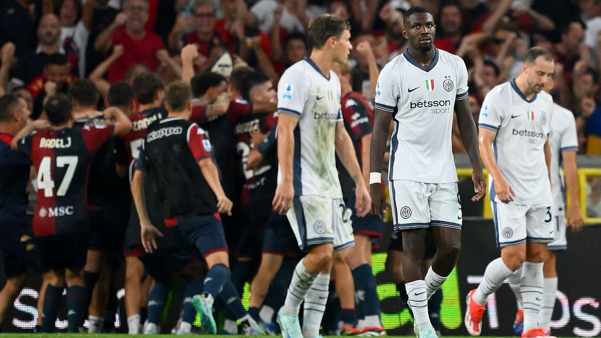 Thuram looks on after Genoa's late equaliser