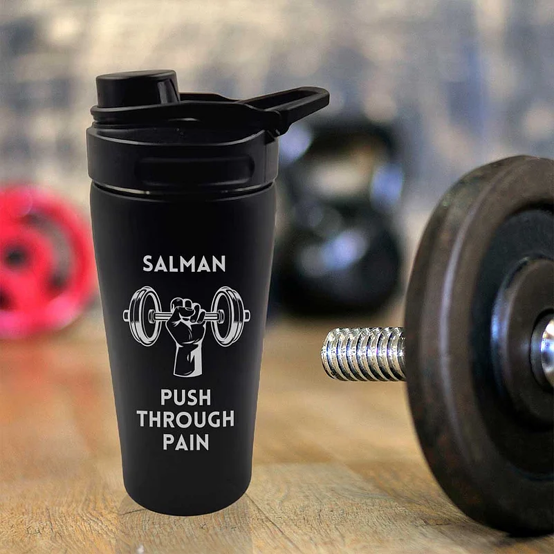 Custom gym protein shaker bottle