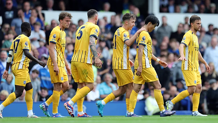 Karou Mitoma was on target in Brighton's triumph over Everton at Goodison Park - null