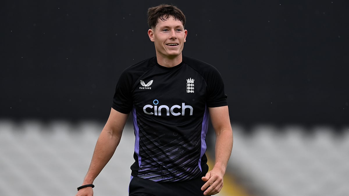 Matthew Potts pictured during a nets session on Monday.