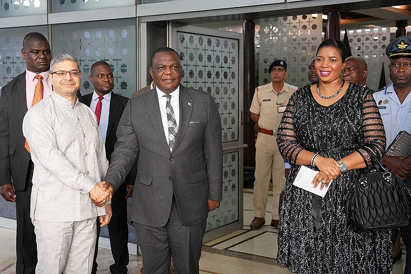Zimbabwe Vice President Constantino Chiwenga arrives in New Delhi