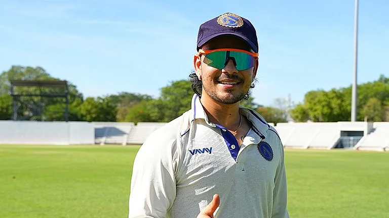 Ishan Kishan at the Buchi Babu Trophy 2024. - X | TNCA Cricket