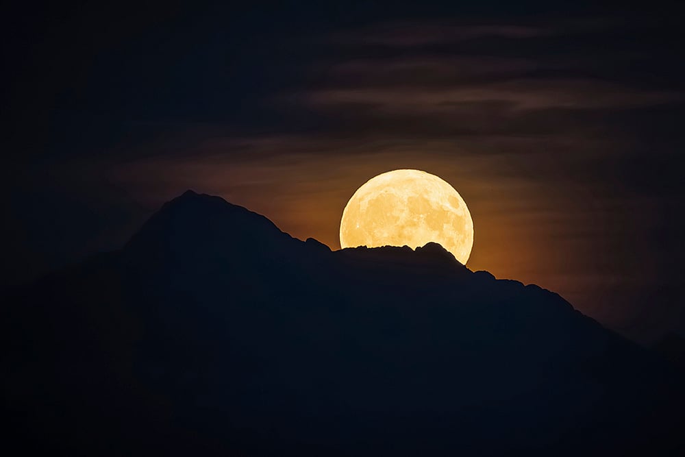 2024 August Full supermoon in Switzerland