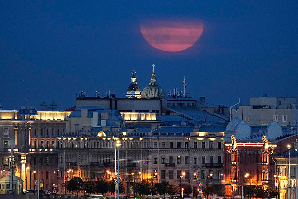 2024 August Full supermoon in Russia