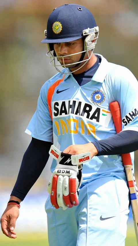 Virat Kohli departs after being dismissed during the first ODI match between Sri Lanka and India on August 18, 2008.