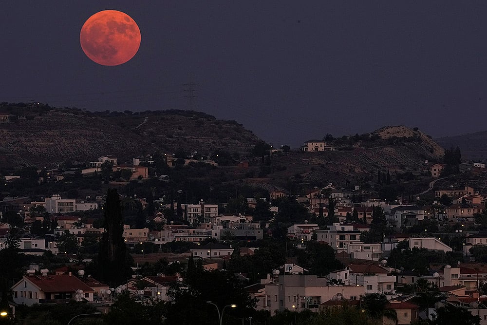 2024 August Full supermoon in Cyprus