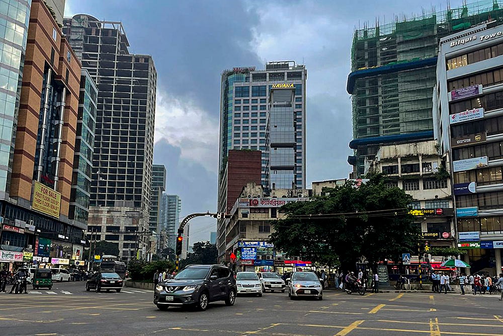 A public square in Dhaka, Bangladesh